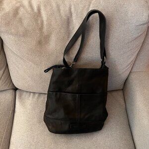 Lucky Brand - Genuine Leather - Lina Small Bucket Bag - Black